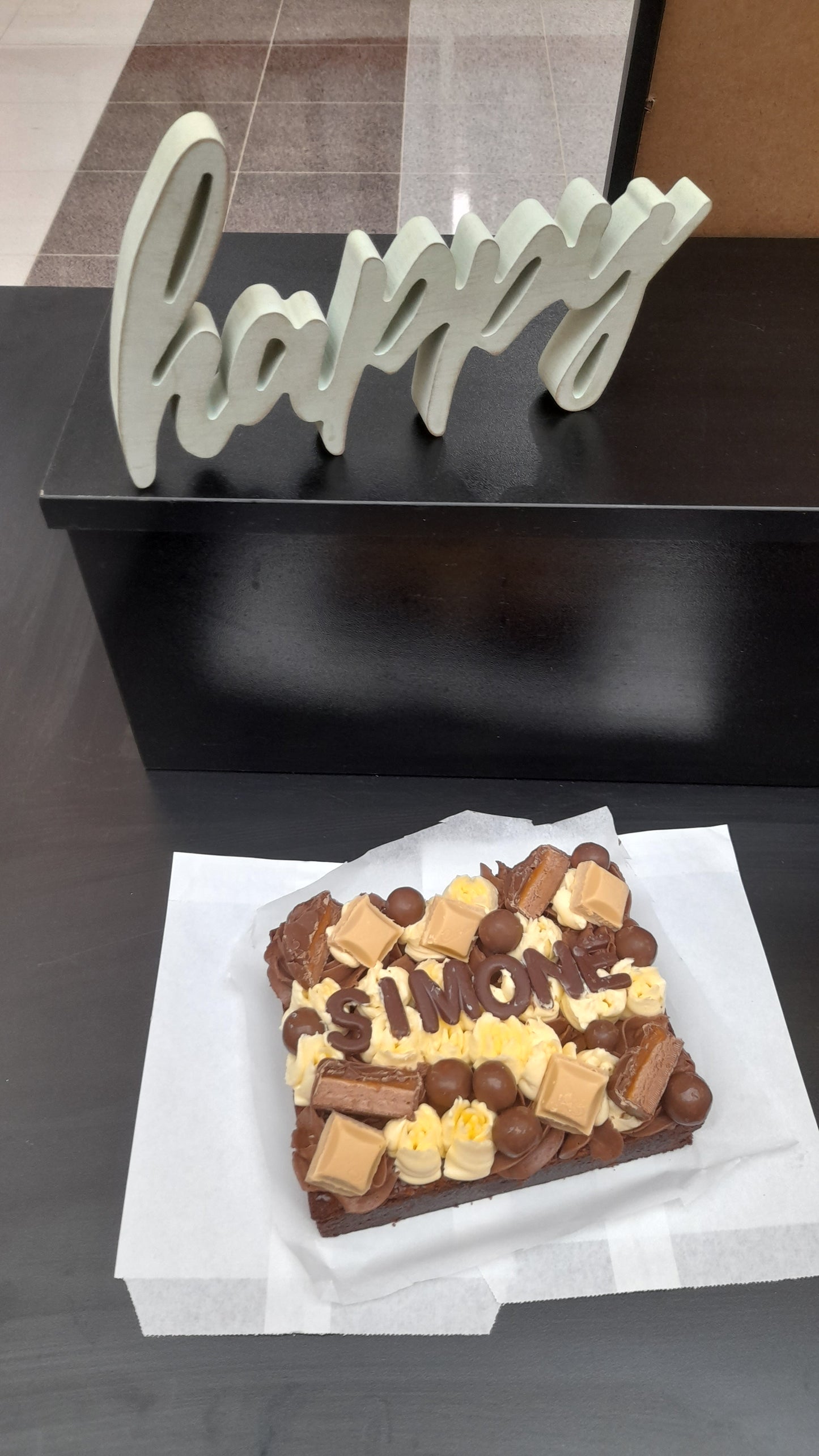 Brownie decorated slab