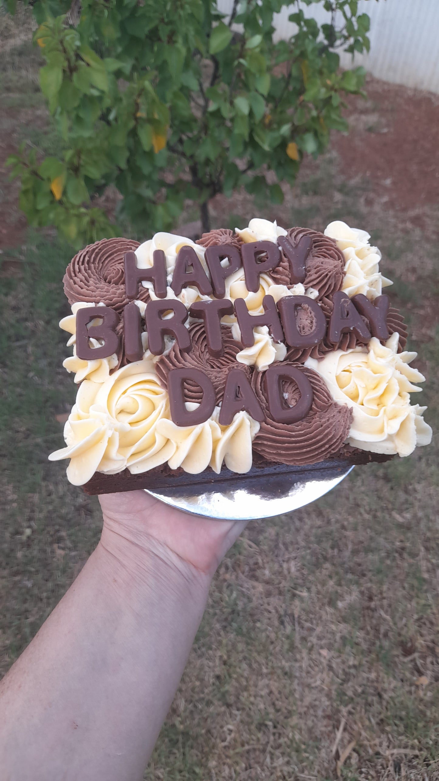 Brownie decorated slab