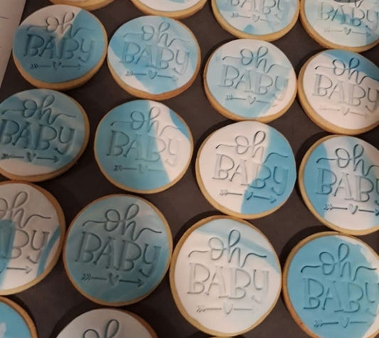 sugar cookies baby blue